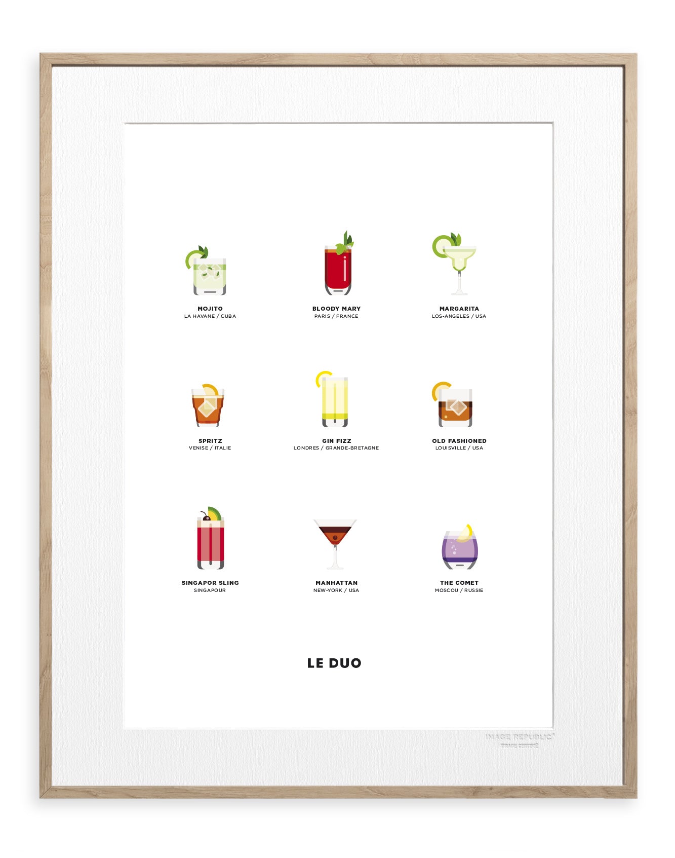 Art print: Le Duo - Cocktails