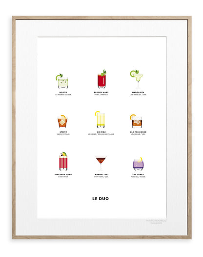 Art print: Le Duo - Cocktails